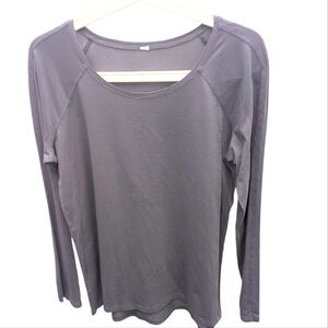 Lululemon Dusty Lilac Emerald Long Sleeve Tee large